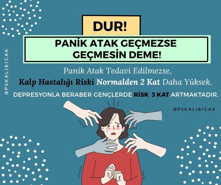 Panik atak belirtileri nelerdir? Panik atak geçiren biri nasıl hisseder? Panik atakları herhangi bir fiziksel sebep yokken aniden göğüs ağrısı, göğüs kafesinde sıkışma ve kalp çarpıntısı ile başlar. Nefes darlığı, terleme, titreme, üşüme, ürperti, mide bulantısı ya da karın ağrısı baş dönmesine eşlik eder. Durup dururken denge kaybı yaşanır, ayakta duramayacakmış ya da bayılacakmış gibi olur. Bu durum ellerde ayaklarda uyuşma ya da karıncalanma gibi belirtiler kişiyi dehşete düşürür. Panik atak geçiren biri ölüm korkuna kapılabilir.